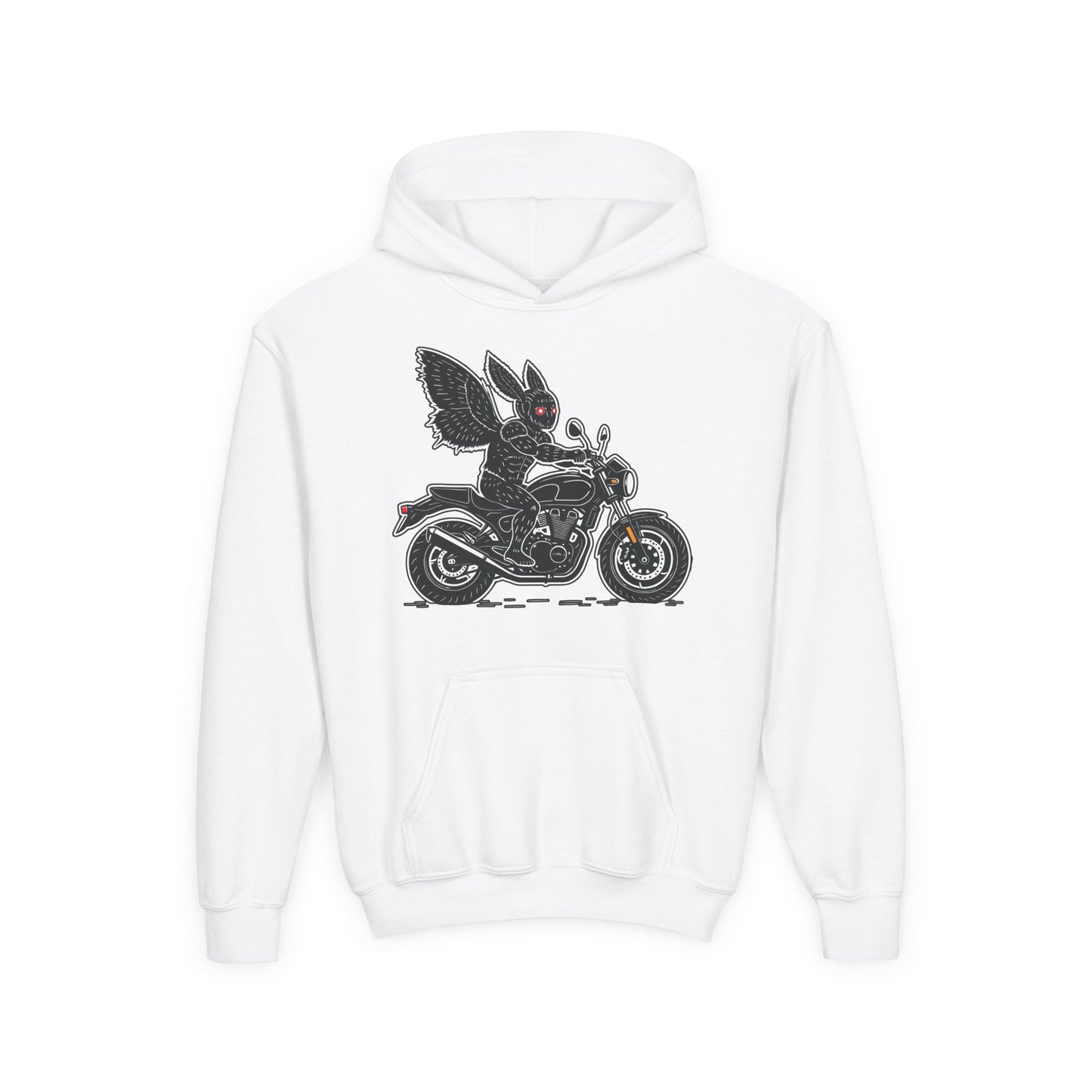 Cozy Youth Hoodie | Biker Mothman