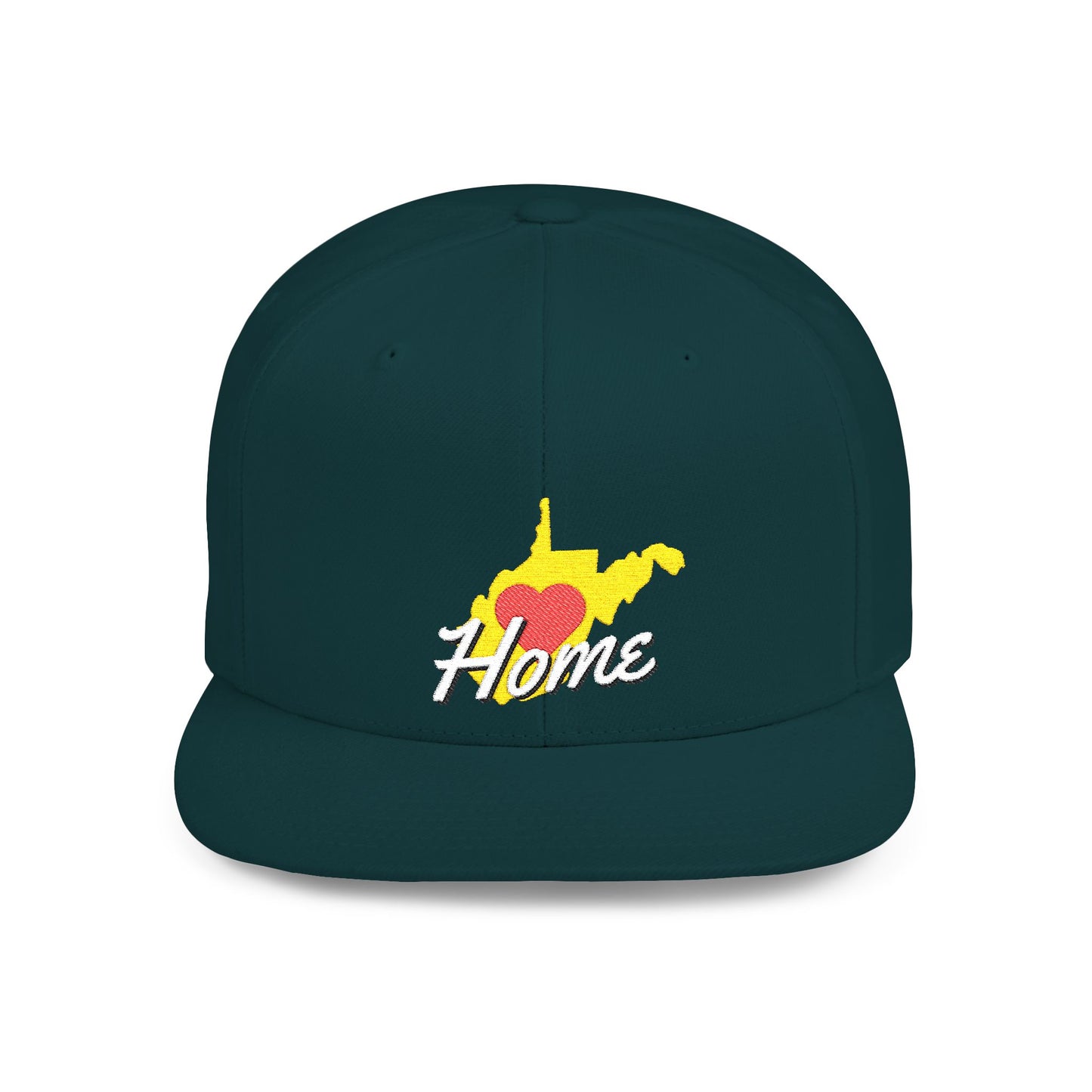 Flat Bill Snapback Hat | West Virginia Home Love-Dark Colors