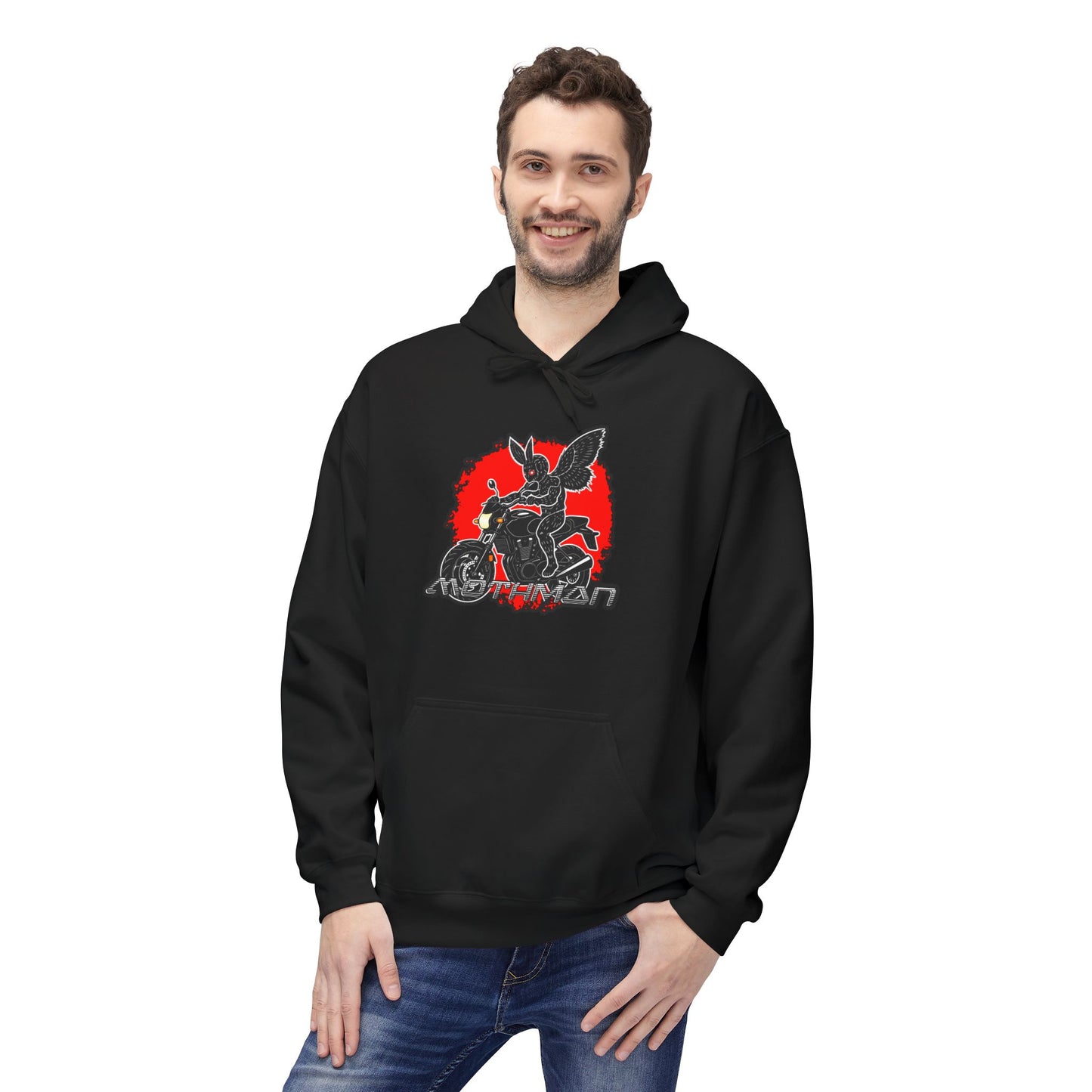 Unisex Fleece Pullover | Mothman Biker