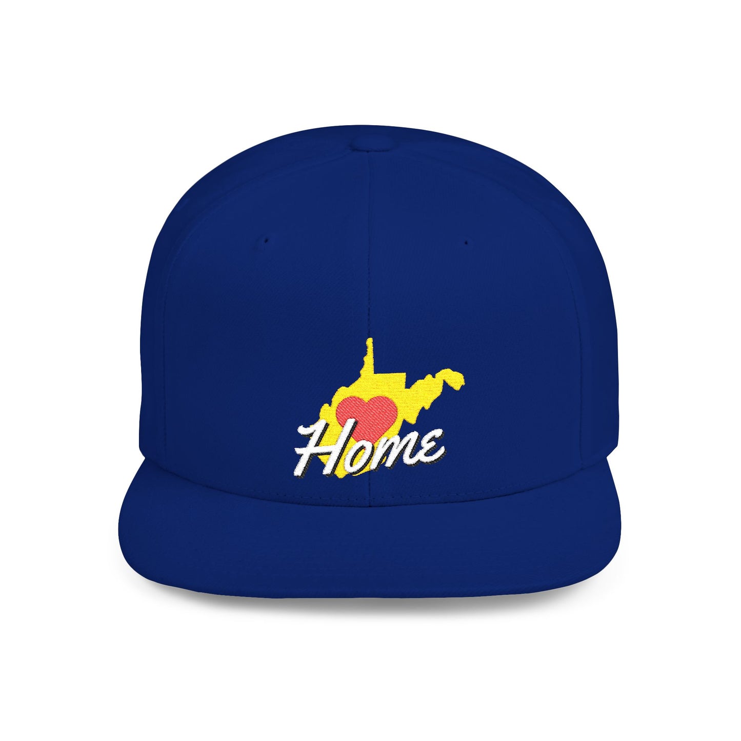 Flat Bill Snapback Hat | West Virginia Home Love-Dark Colors