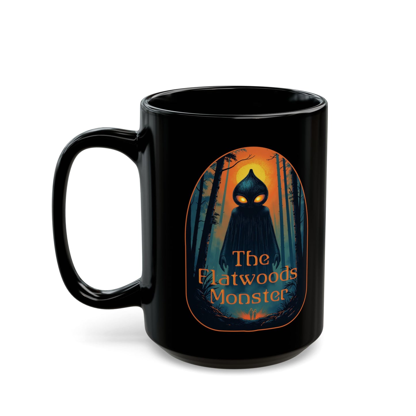 11oz & 15oz Black Coffee Cup | Vintage The Flatwoods Monster-Nicodemus Studios