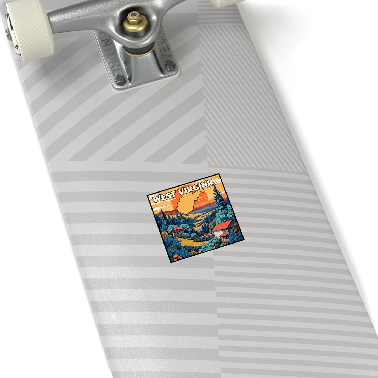 WV "Golden Summer" Square Indoor/Outdoor sticker-Nicodemus Studios