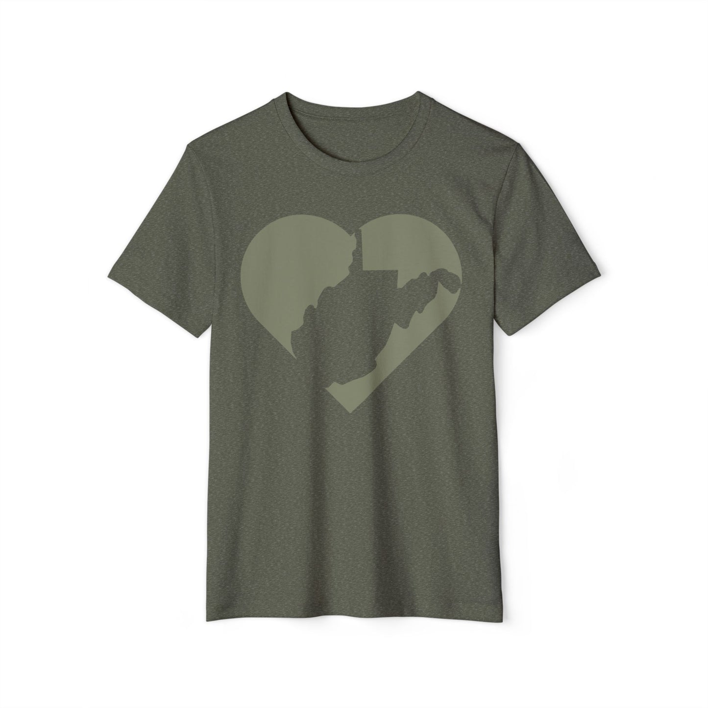 Recycled Organic T-Shirt | WV Heart Design