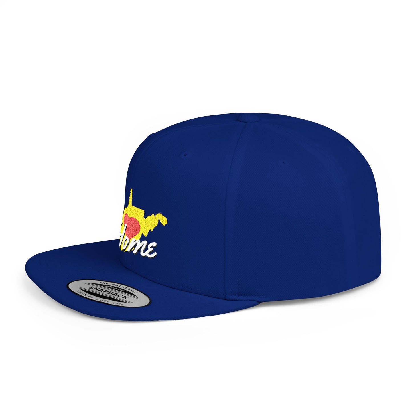 Flat Bill Snapback Hat | West Virginia Home Love-Dark Colors