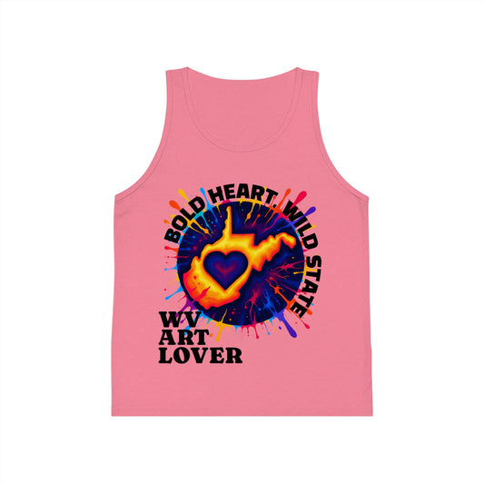 Kid's Jersey Tank Top | Bold Heart Wild State design