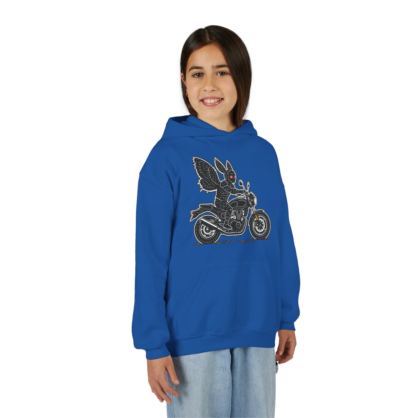 Cozy Youth Hoodie | Biker Mothman