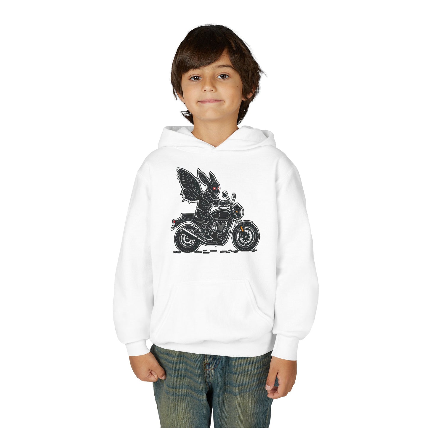 Cozy Youth Hoodie | Biker Mothman