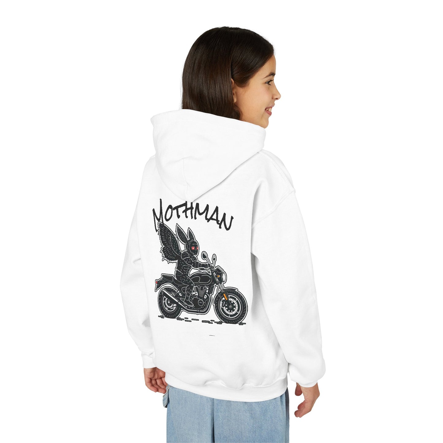 Cozy Youth Hoodie | Biker Mothman