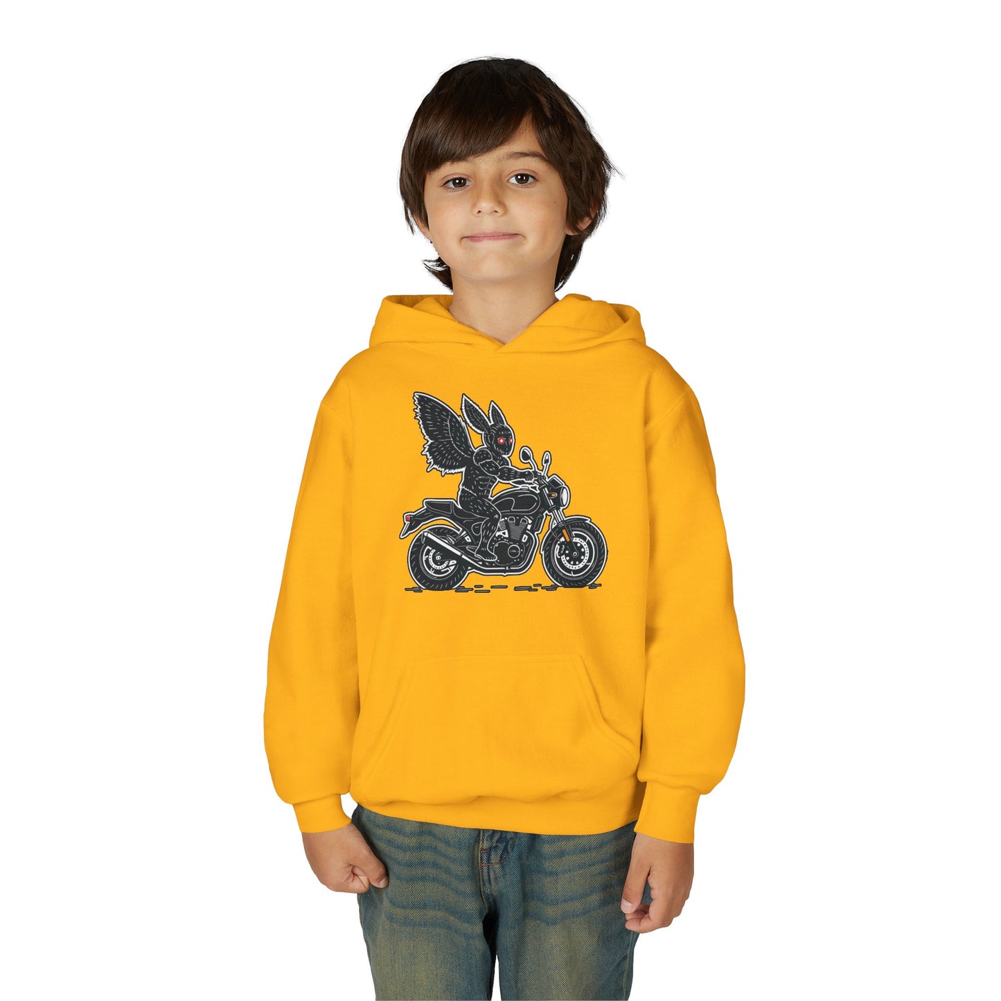 Cozy Youth Hoodie | Biker Mothman
