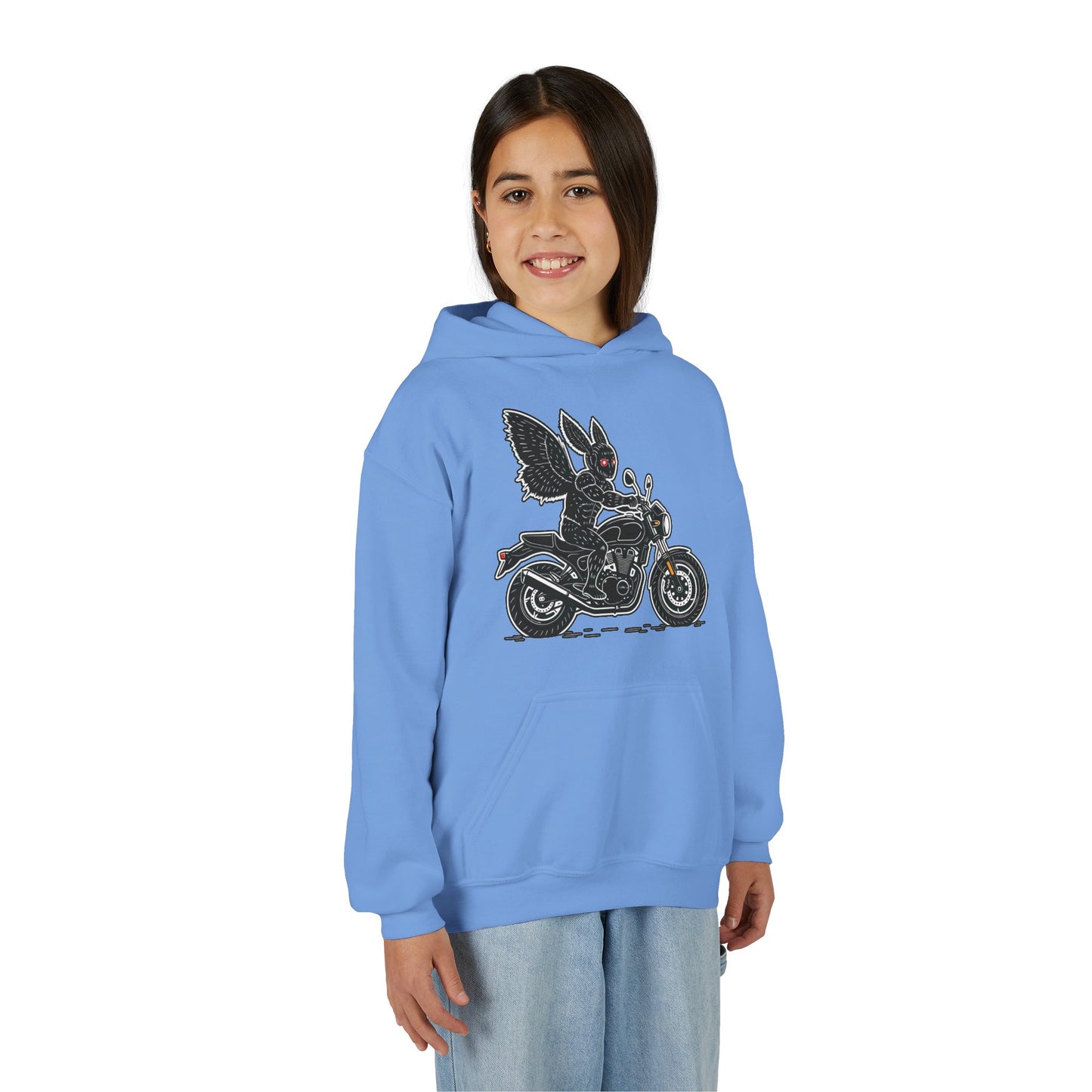 Cozy Youth Hoodie | Biker Mothman