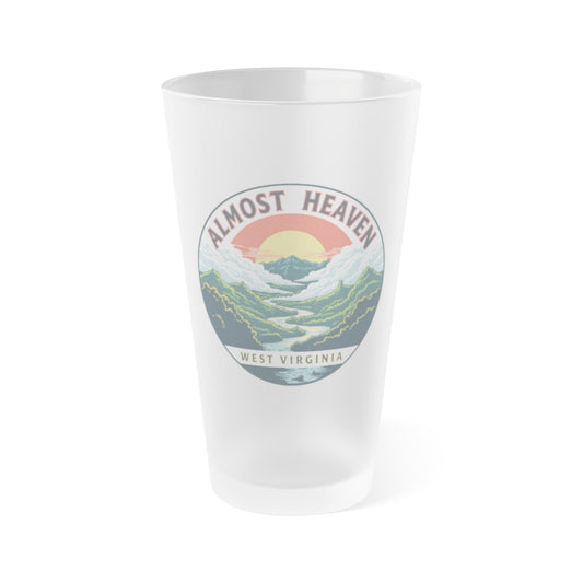 16oz Frosted Pint Glass | "Almost Heaven" River Valley West Virginia-16oz-Frosted-Nicodemus Studios