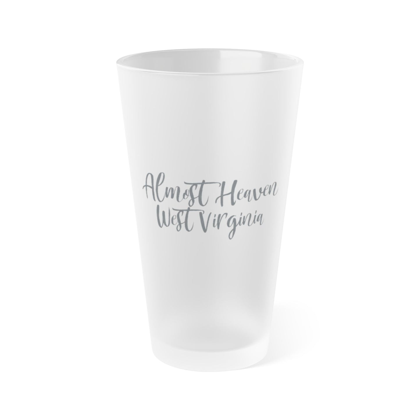 16oz Frosted Pint Glass | "Almost Heaven" West Virginia-16oz-Frosted-Nicodemus Studios