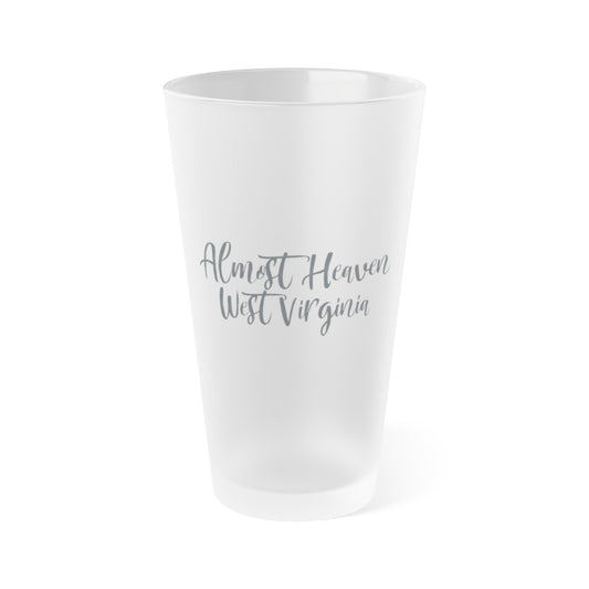 16oz Frosted Pint Glass | "Almost Heaven" West Virginia-16oz-Frosted-Nicodemus Studios