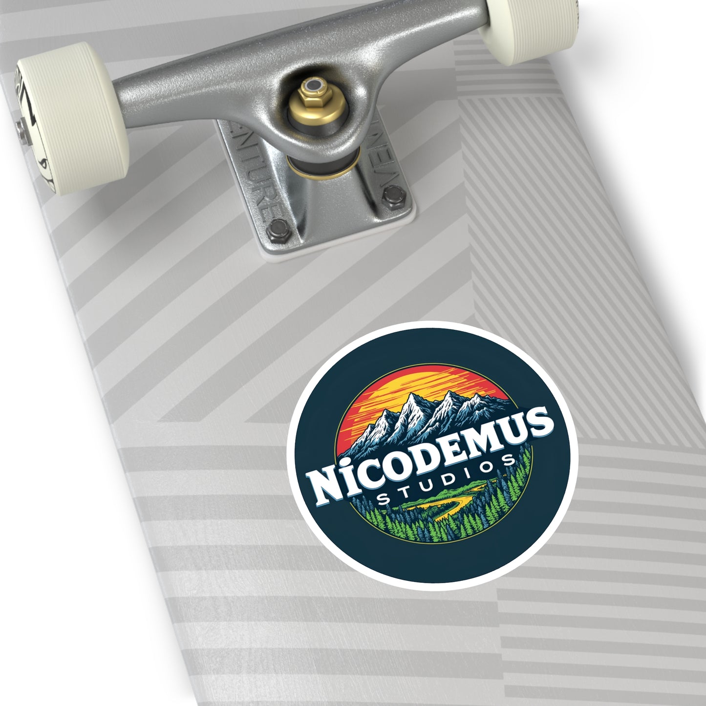 Nicodemus Studios Logo Round Stickers - Indoor/Outdoor Paper products