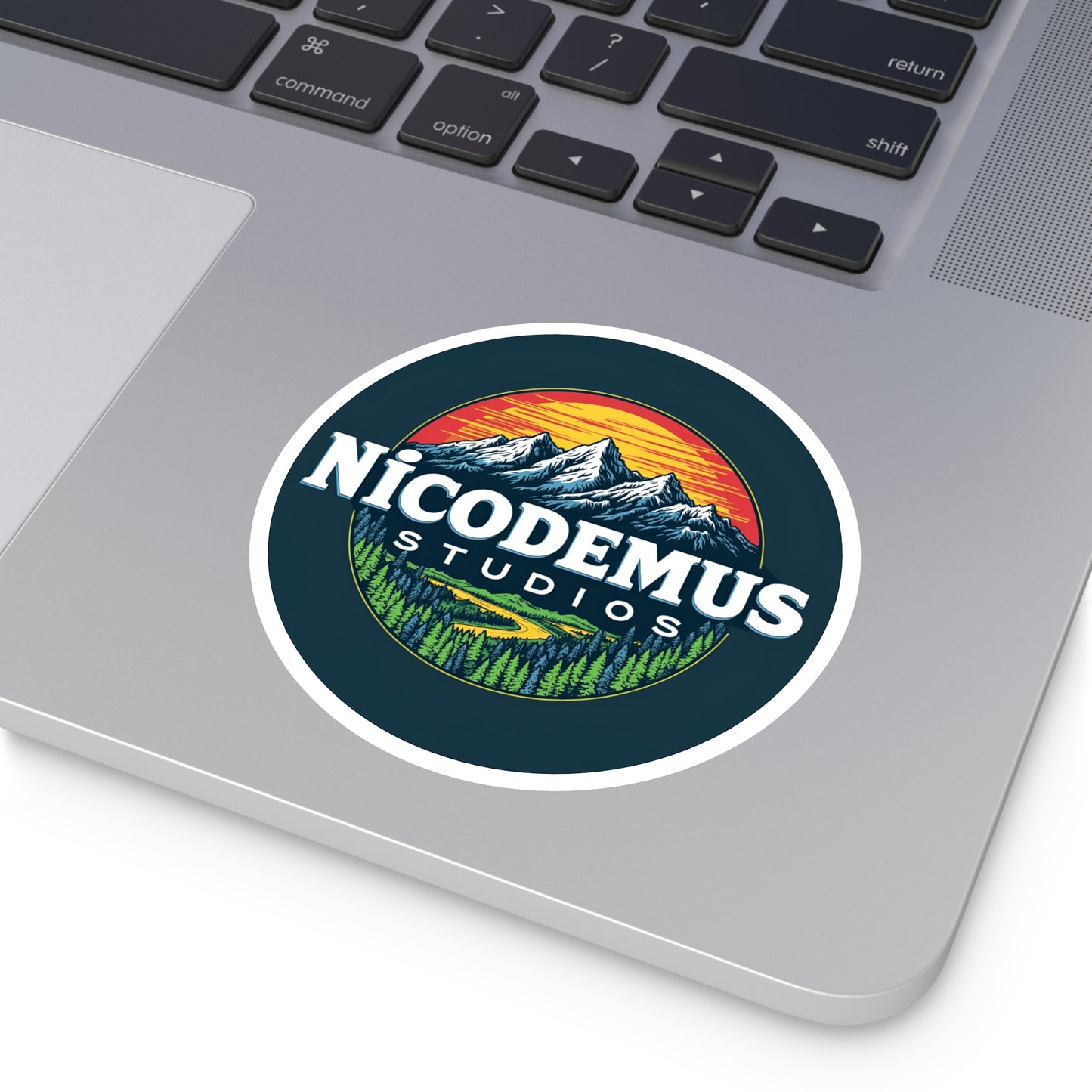 Nicodemus Studios Logo Round Stickers - Indoor/Outdoor Paper products