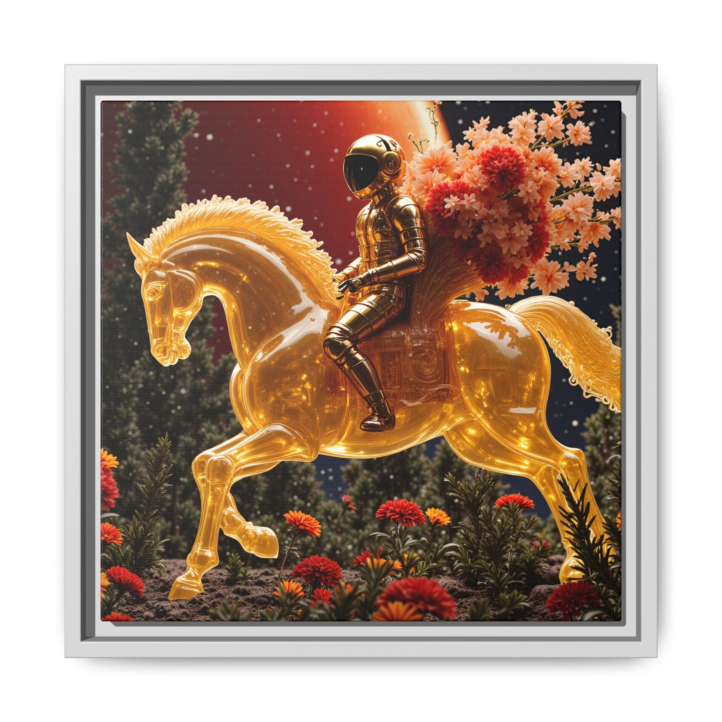 Framed Canvas Artprint | Petalborne Reveries 01 by Nicodemus Studios