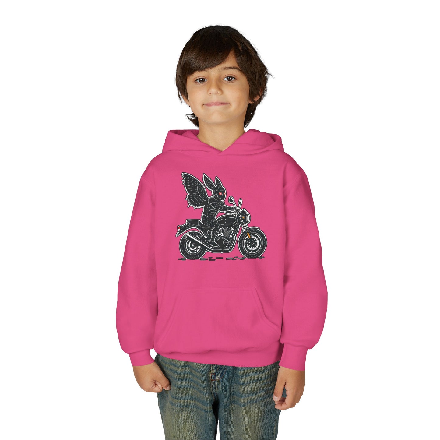 Cozy Youth Hoodie | Biker Mothman