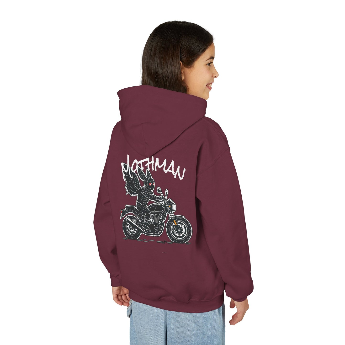 Cozy Youth Hoodie | Biker Mothman