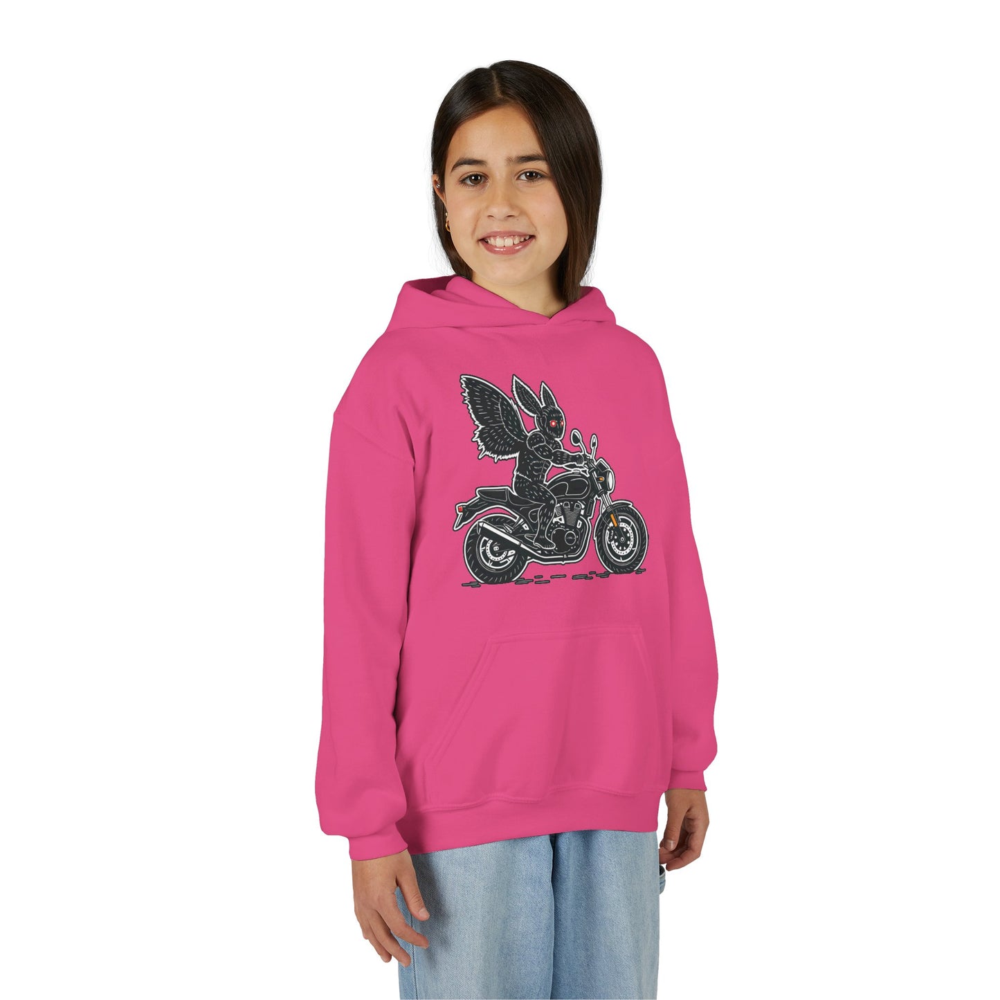 Cozy Youth Hoodie | Biker Mothman