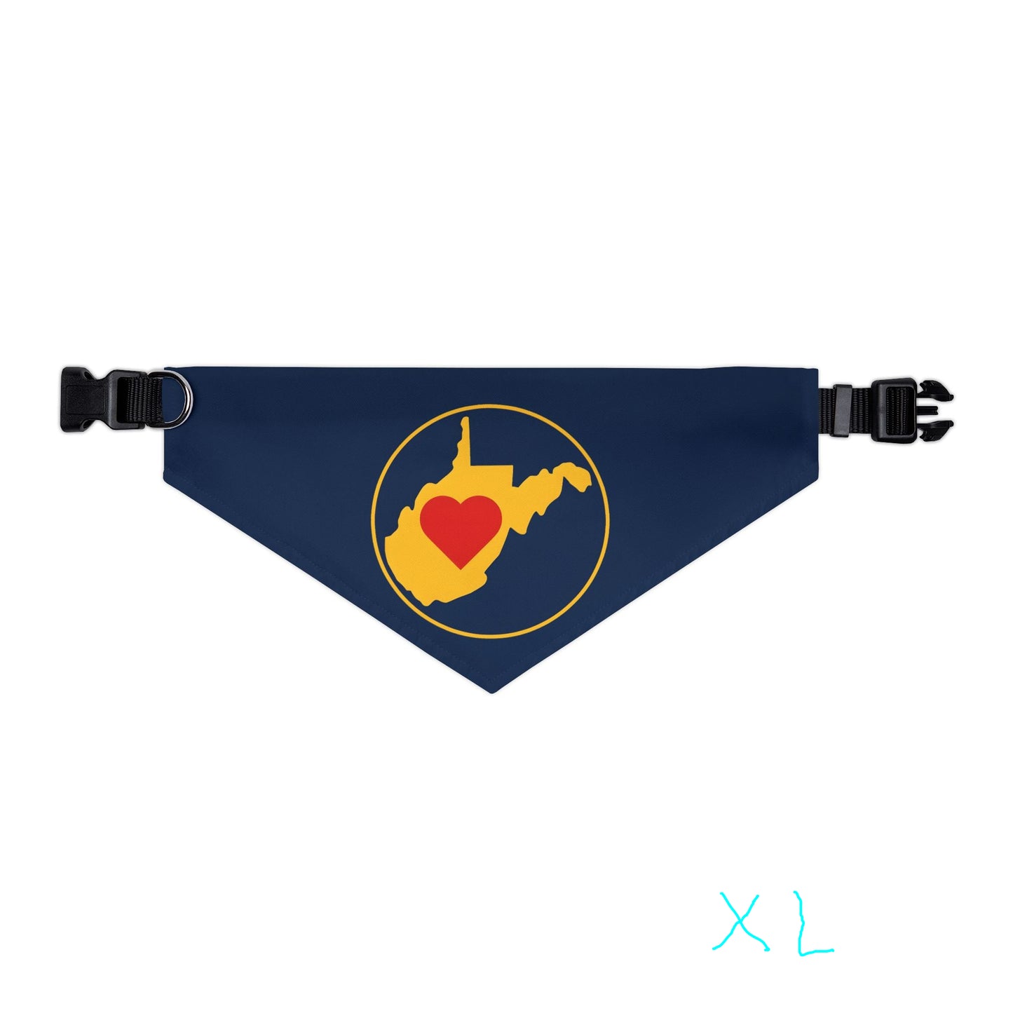 Pet Bandana Collar, Adjustable | Heart WV