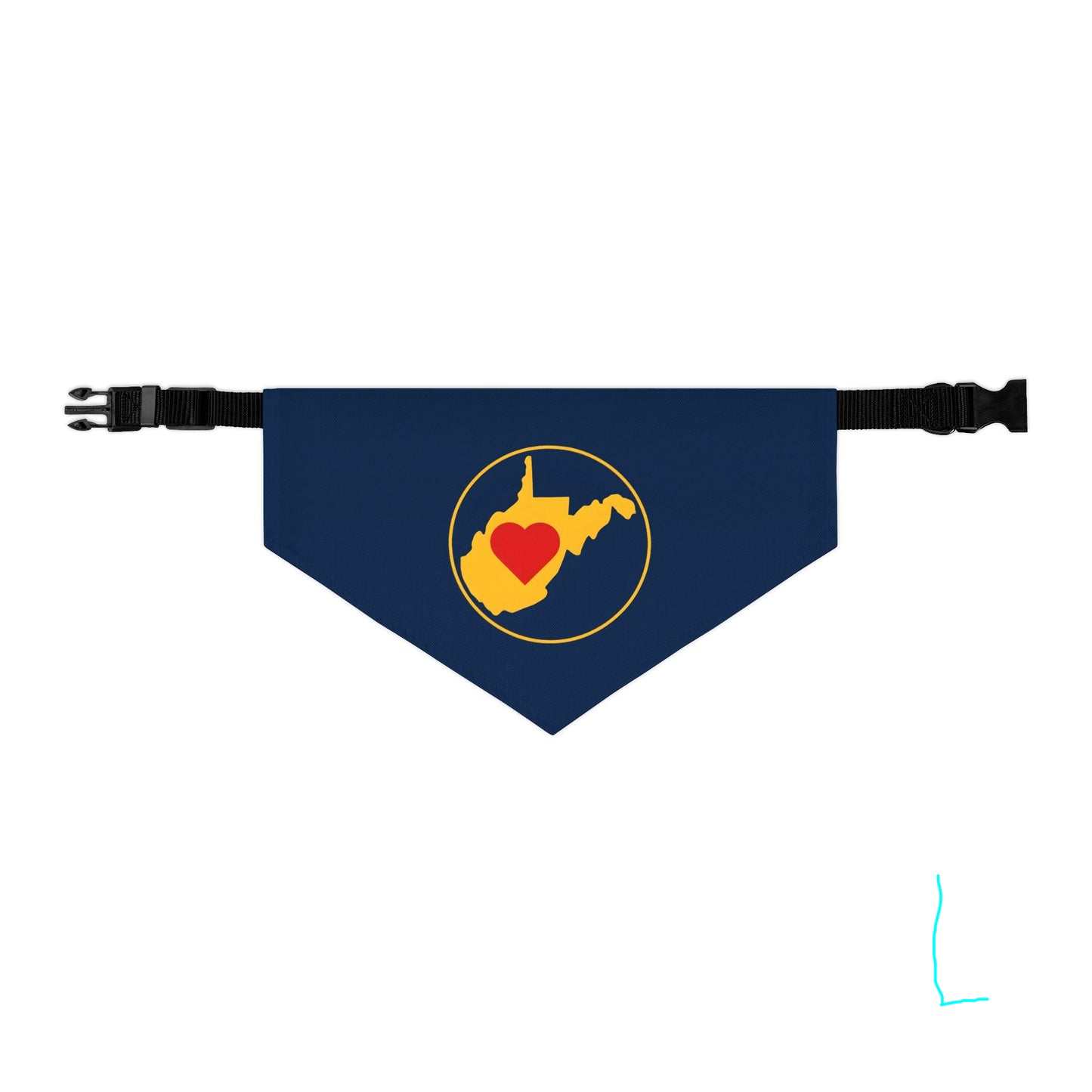 Pet Bandana Collar, Adjustable | Heart WV