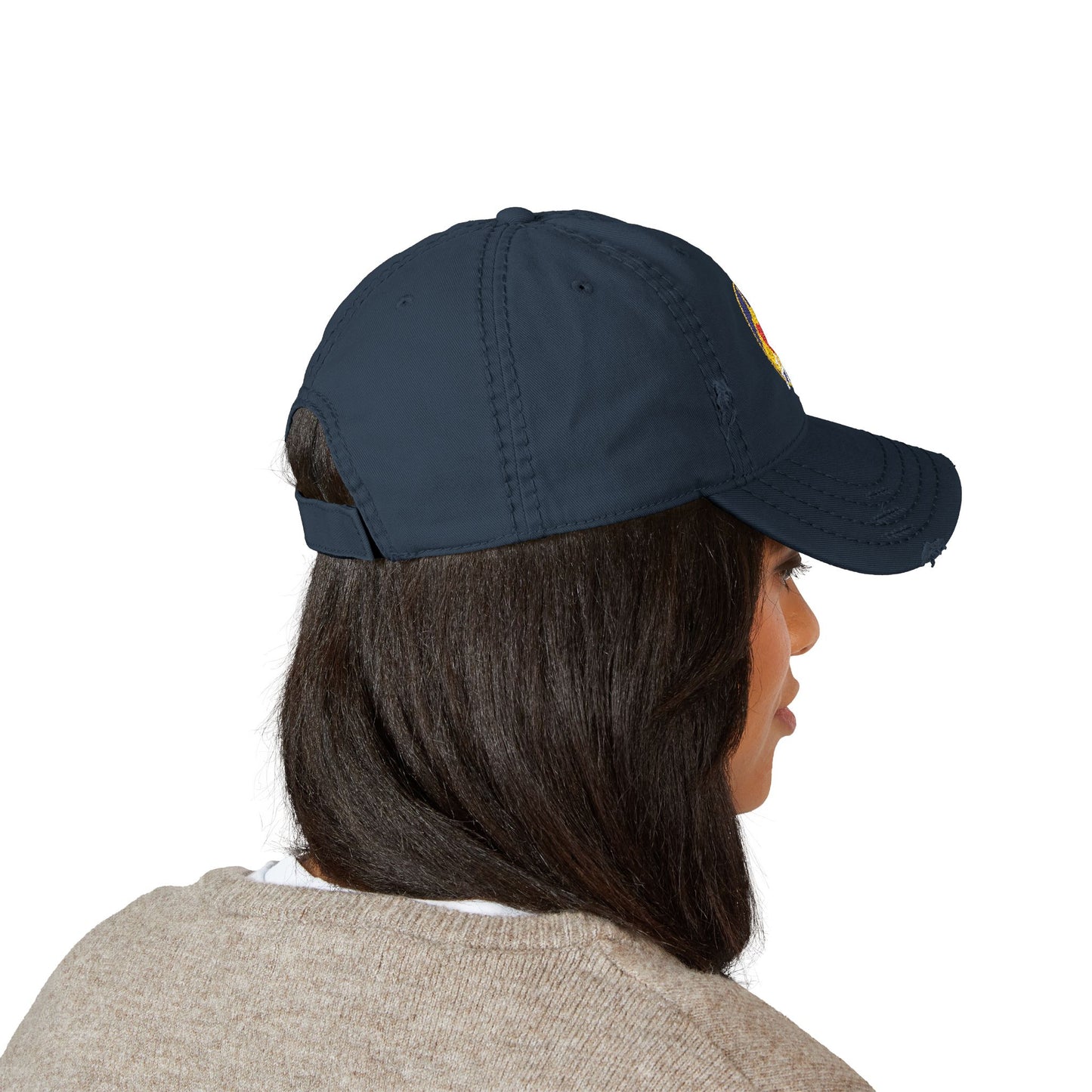 Embroidered Distressed Dad Hat | West Virginia Home-Nicodemus Studios