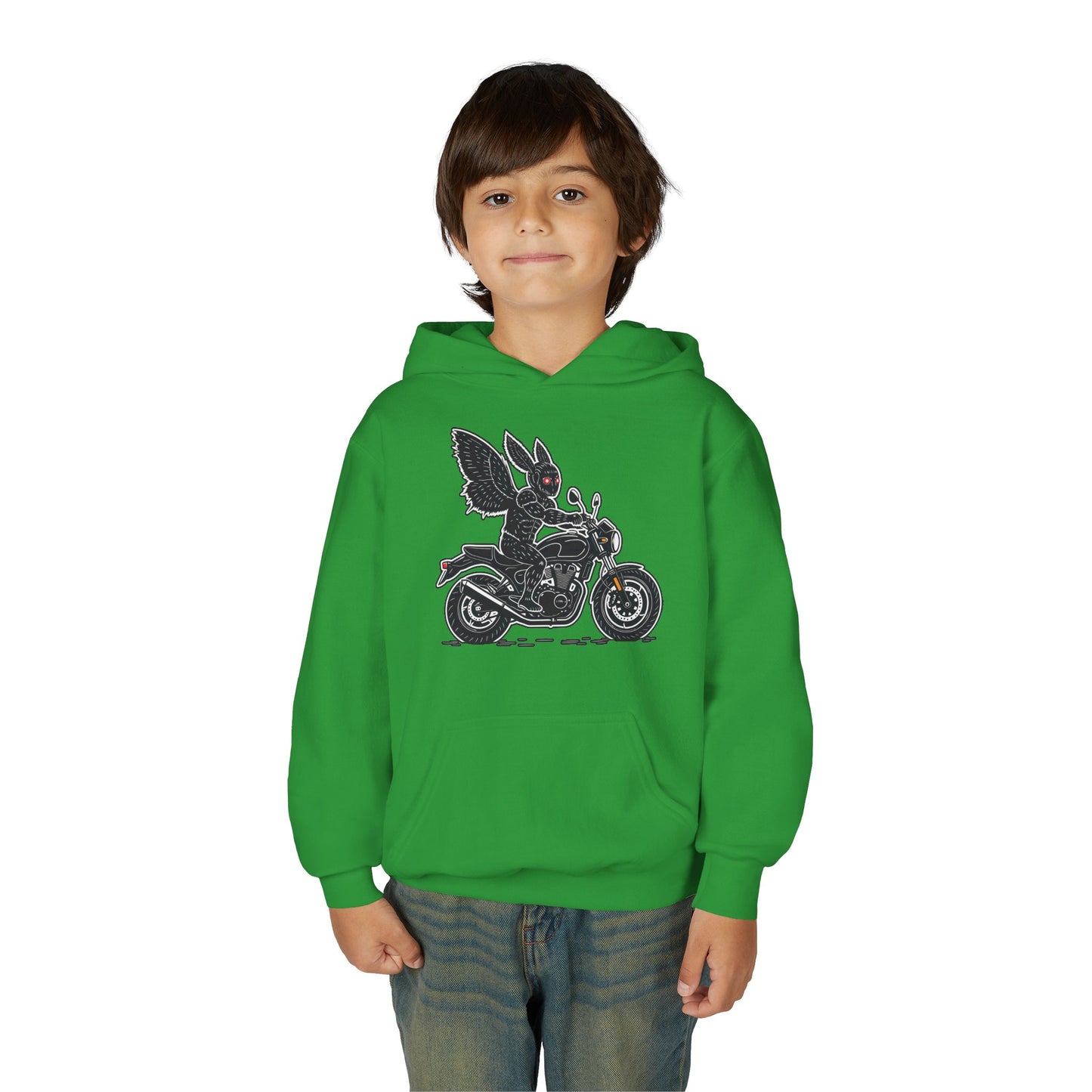 Cozy Youth Hoodie | Biker Mothman