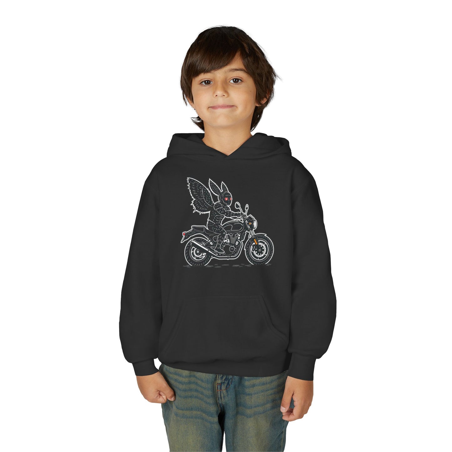 Cozy Youth Hoodie | Biker Mothman