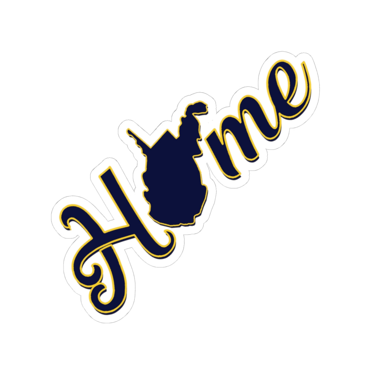Kiss-Cut Stickers | Home WV Vintage Navy & yellow