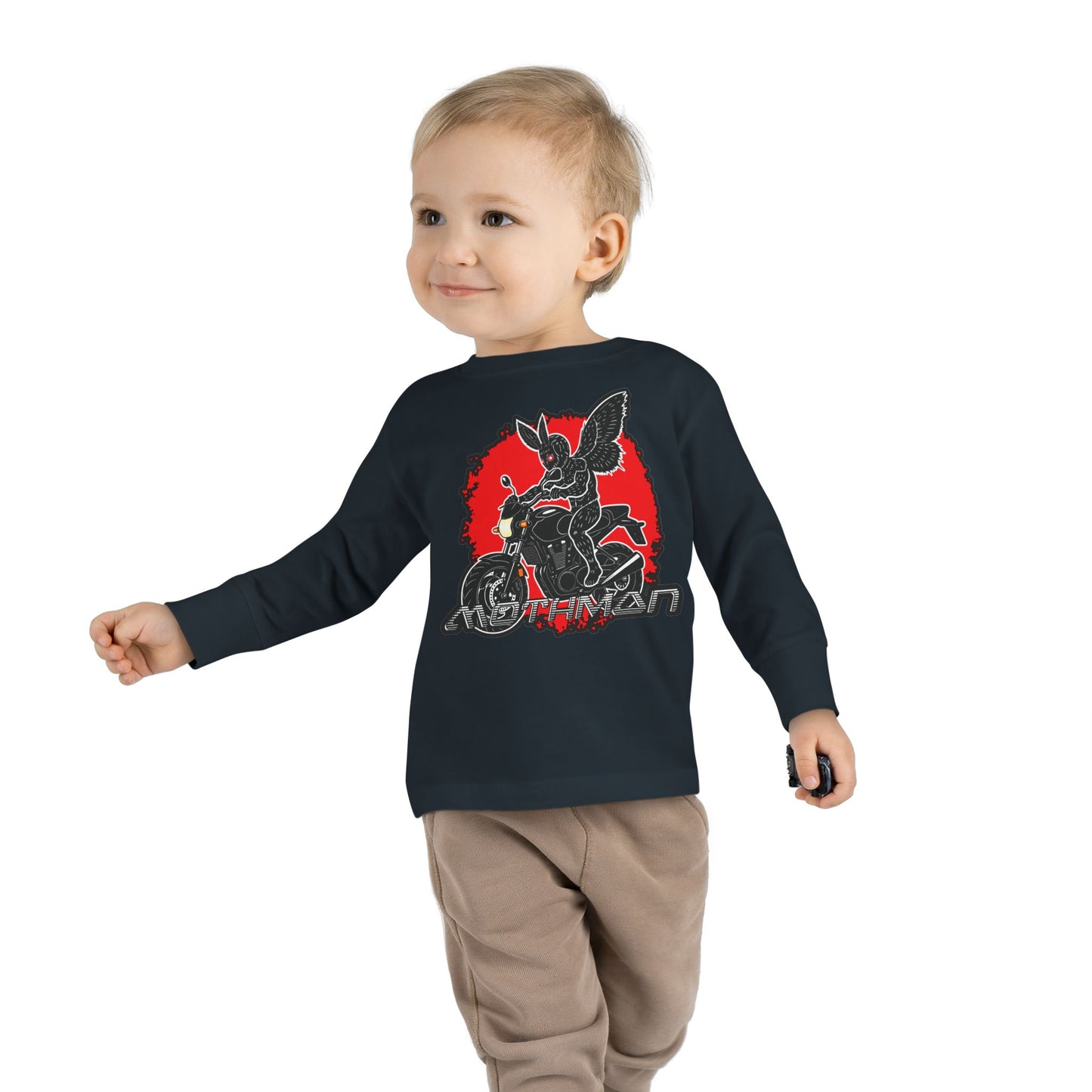 Toddler Long Sleeve Tee | Mothman Biker