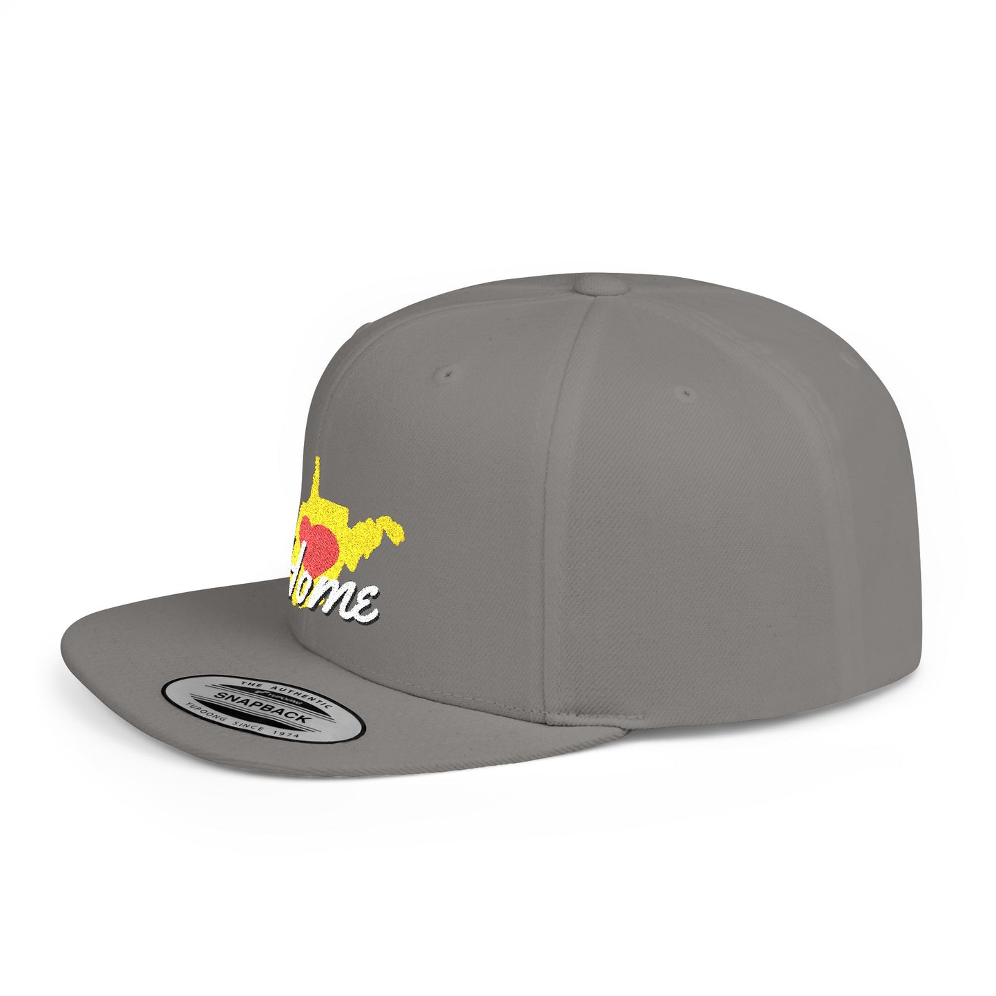Flat Bill Snapback Hat | West Virginia Home Love-Dark Colors