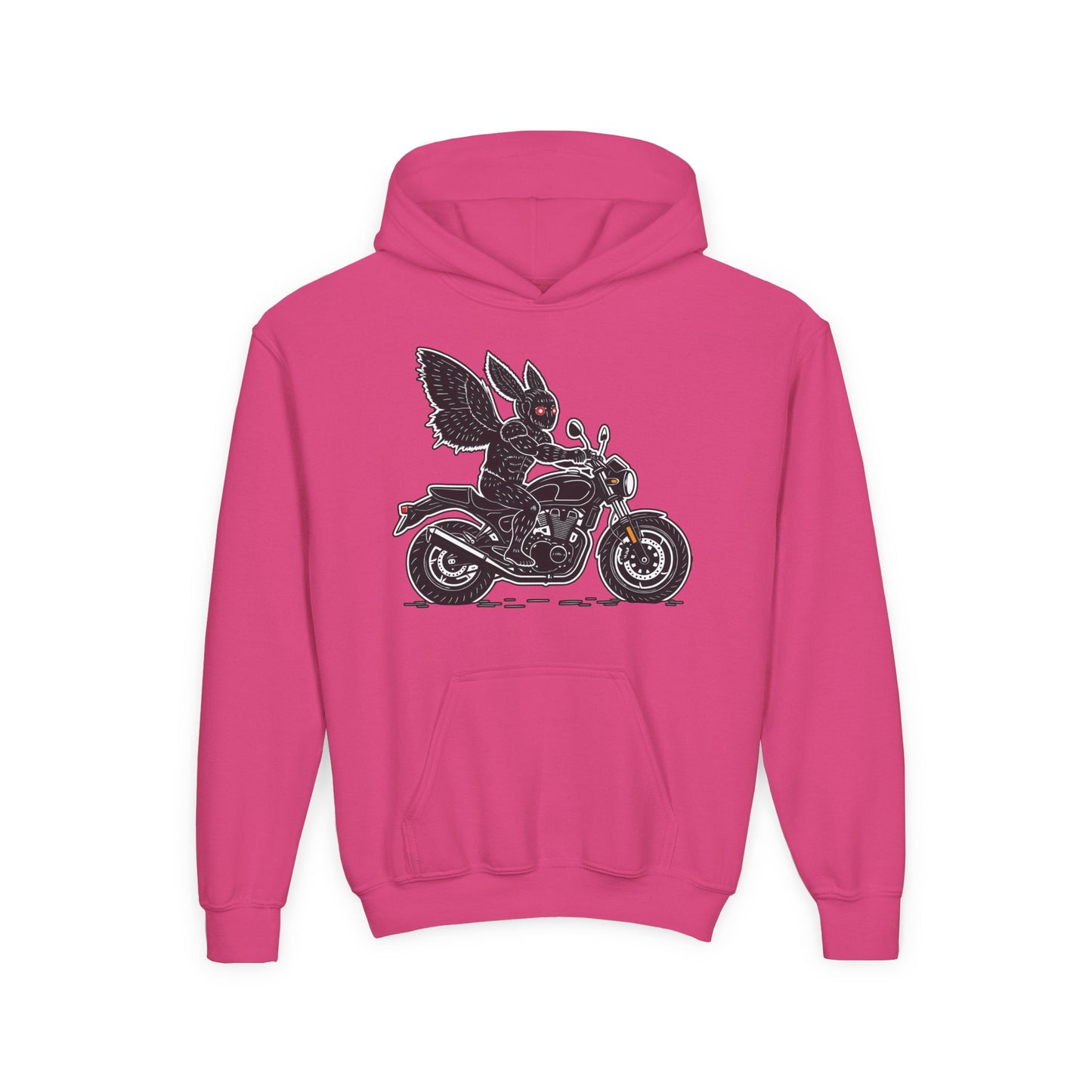 Cozy Youth Hoodie | Biker Mothman