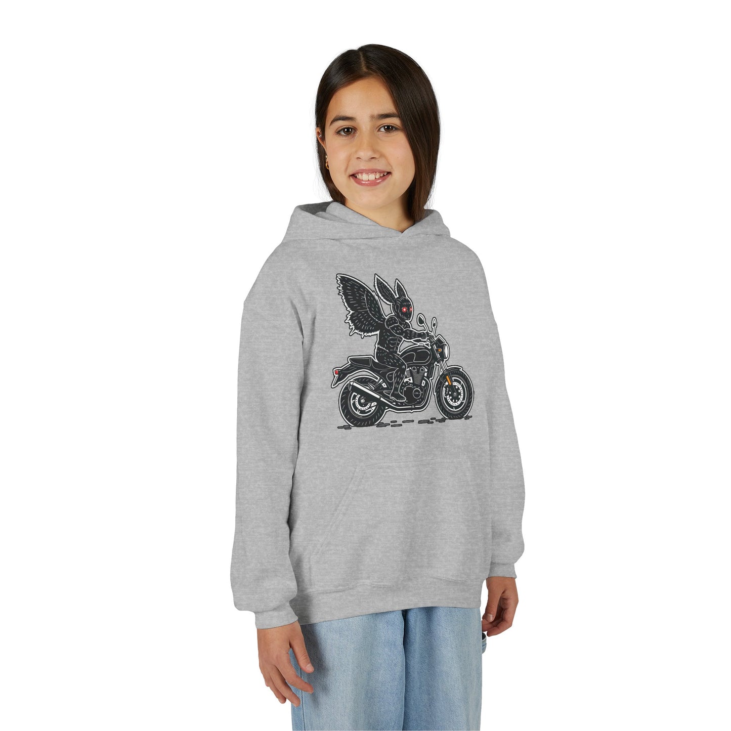 Cozy Youth Hoodie | Biker Mothman
