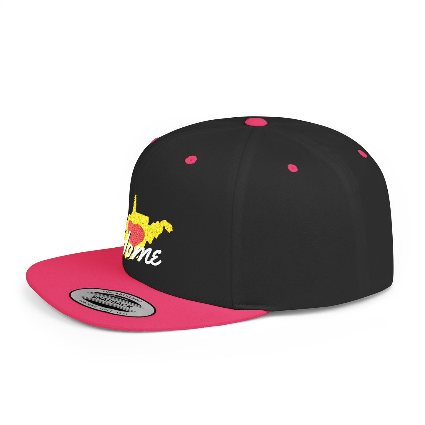 Flat Bill Snapback Hat | West Virginia Home Love-Dark Colors
