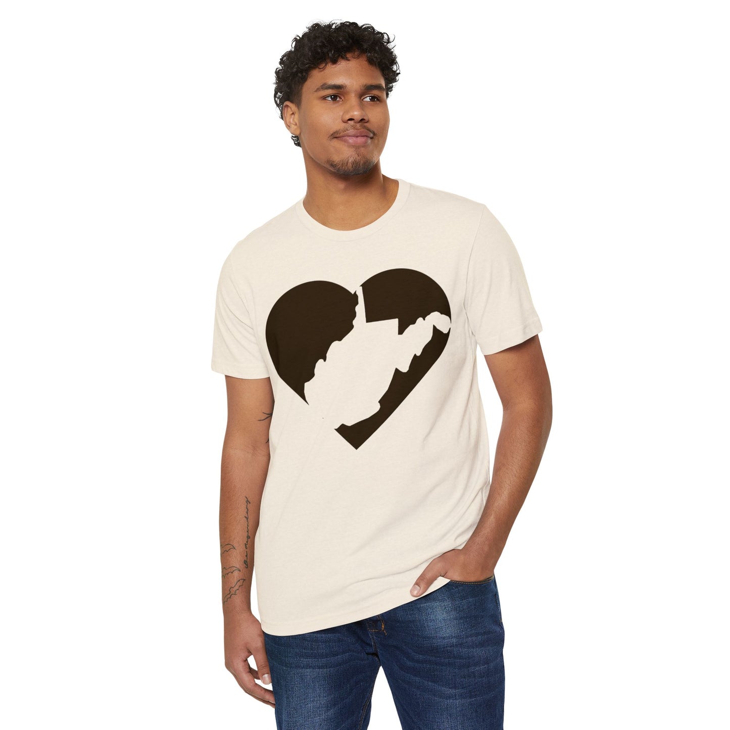 Recycled Organic T-Shirt | WV Heart Design
