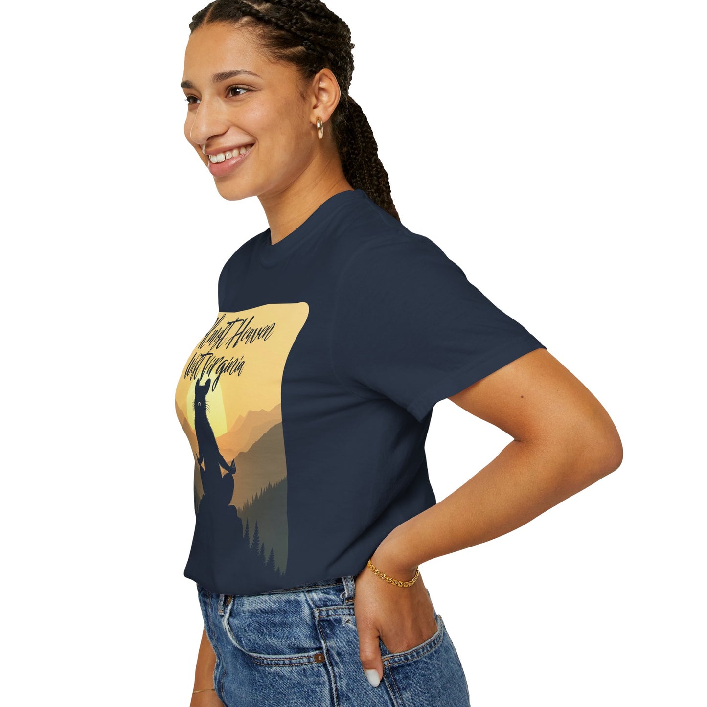 Almost Heaven West Virginia "Lotus Racoon" Garment-Dyed T-Shirt