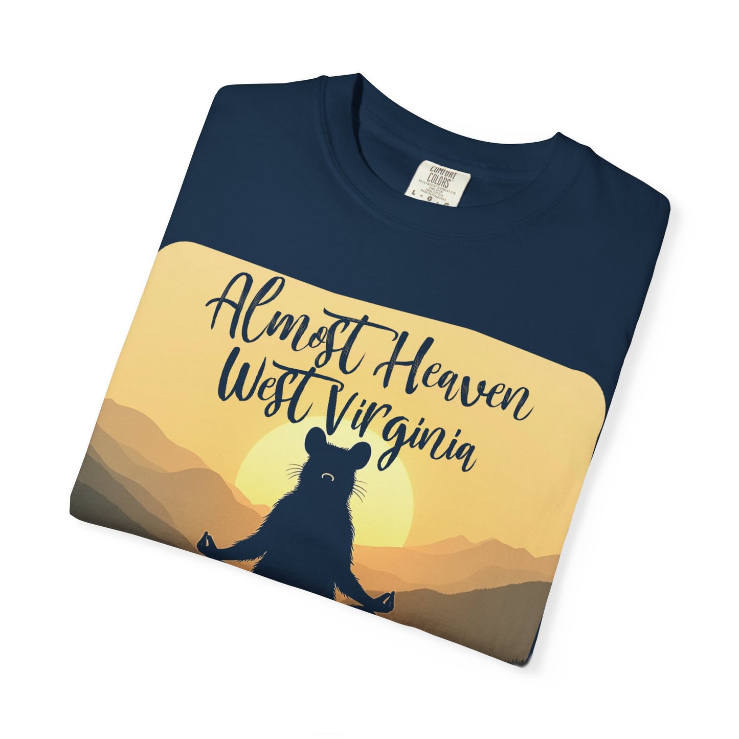 Almost Heaven West Virginia "Lotus Racoon" Garment-Dyed T-Shirt
