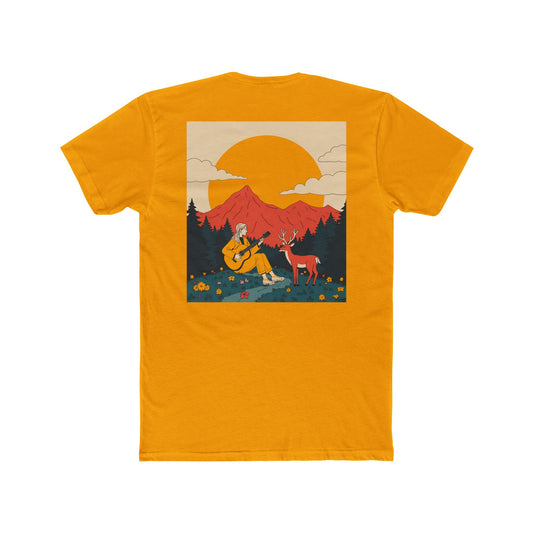 "Fawn Melody" print Unisex Cotton Crew Tee-Nicodemus Studios