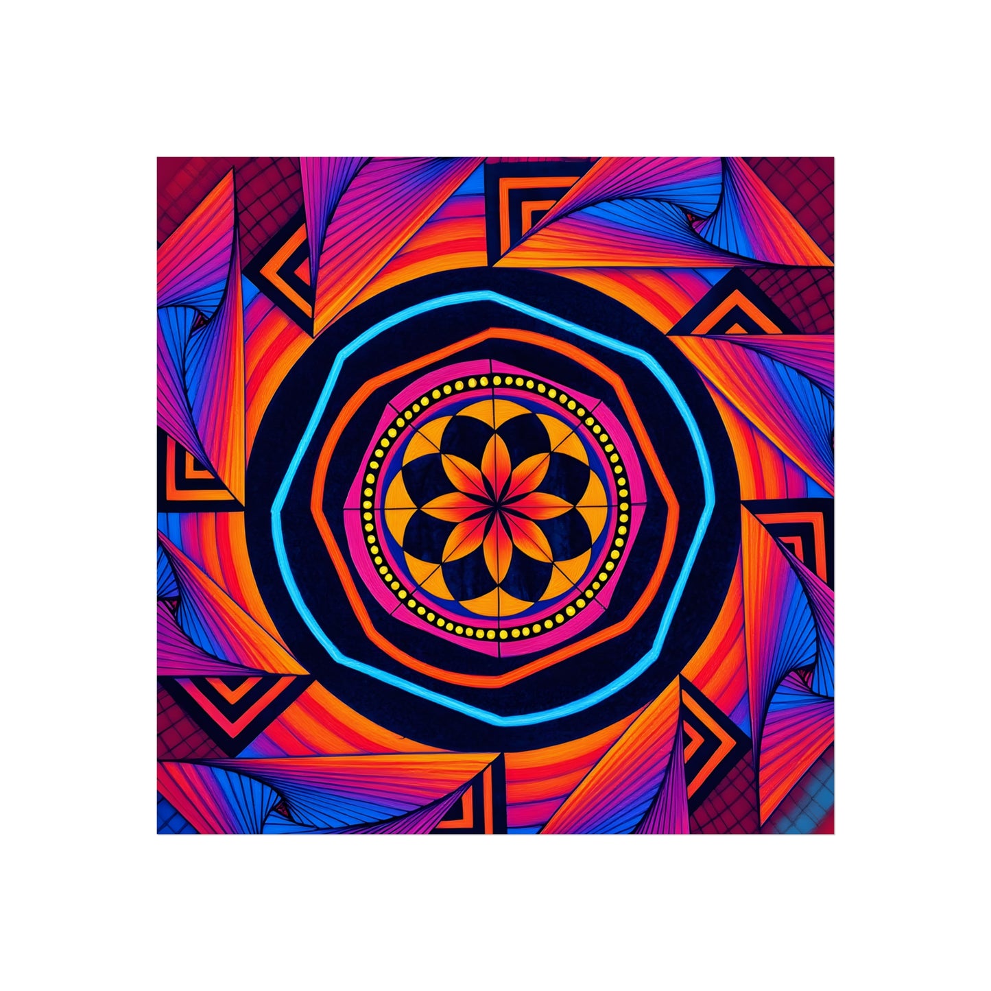 Fine Art Matte Poster Print | "Kromatica" by Nicodemus Studios-16″ x 16″-Matte-Nicodemus Studios