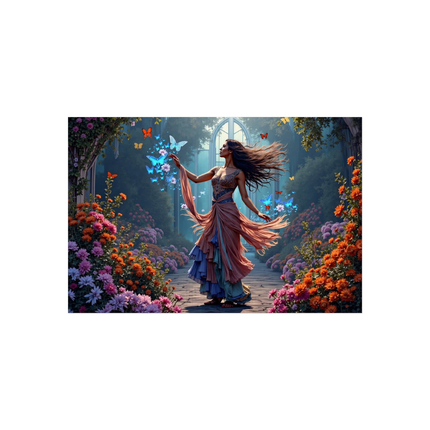 Fine Art Poster Print Wall Decor | "Bohemian Dancer 02" by Nicodemus Studios-12" x 8" (Horizontal)-Matte-Nicodemus Studios
