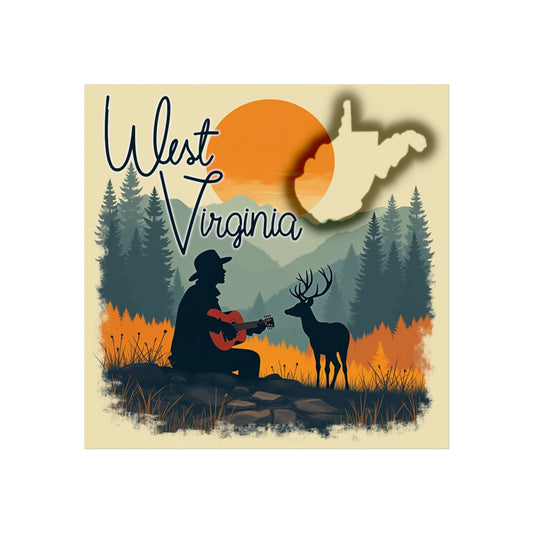 Fine Art Poster | "West Virginia Mountain Melody" by Nicodemus Studios-16″ x 16″-Matte-Nicodemus Studios