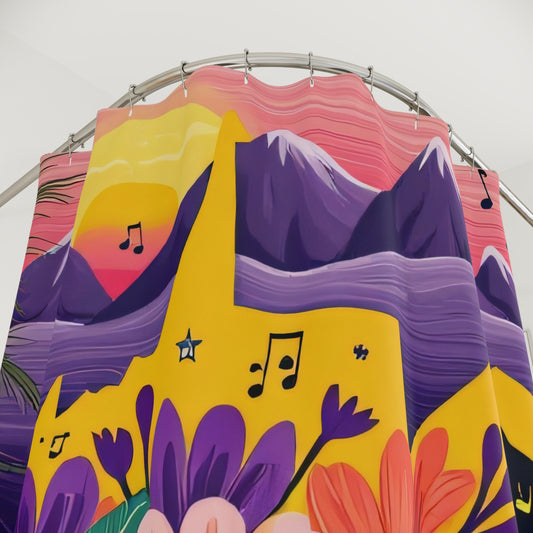 "Floral West Virginia 01" Shower Curtain-Nicodemus Studios