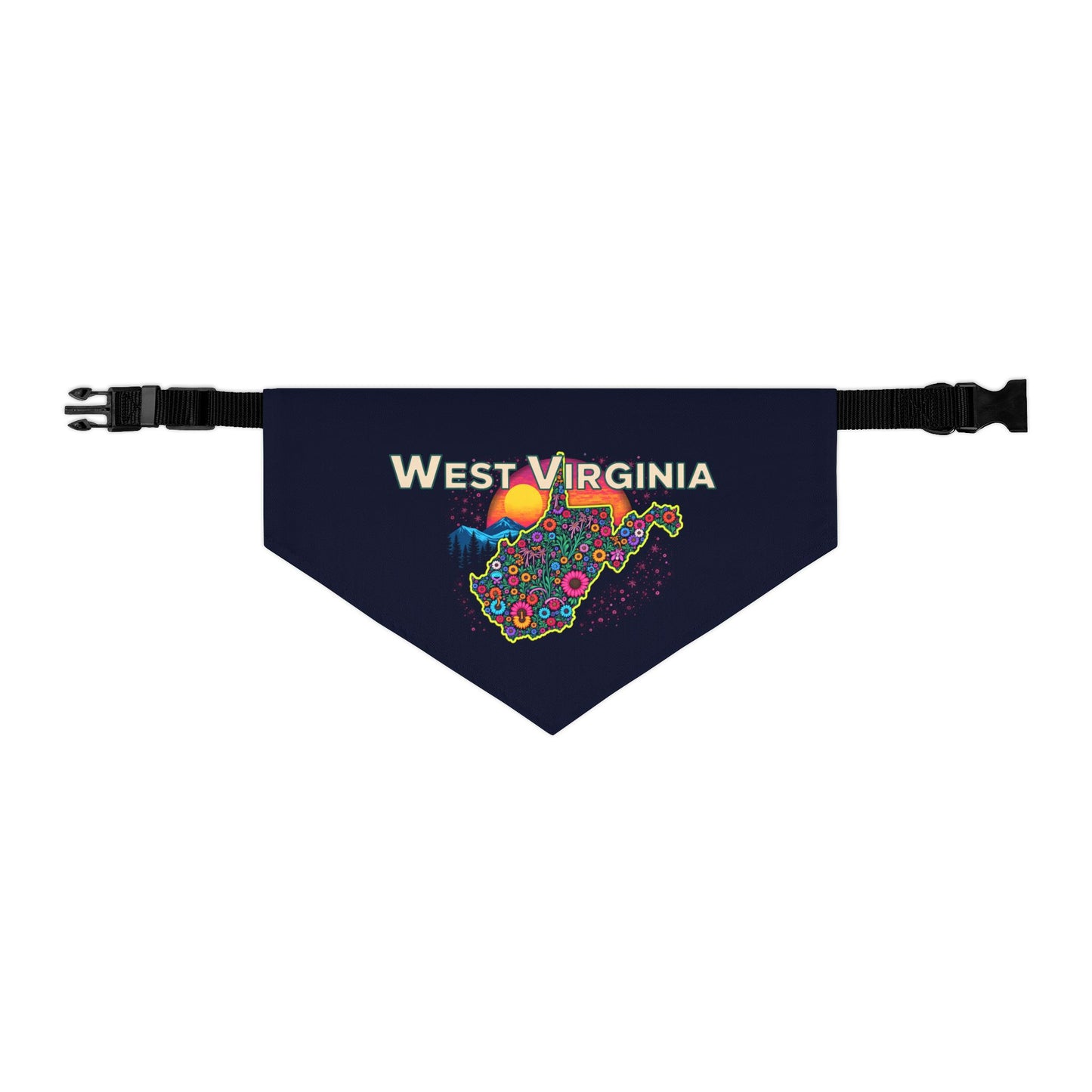 Floral WV Clip-on Dog Bandana L Pets