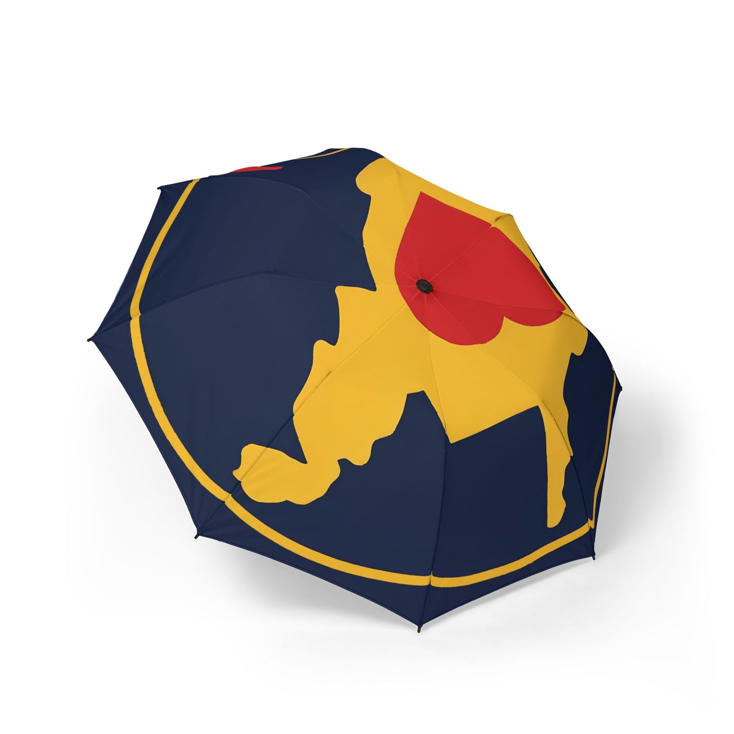 Folding Umbrella | Heart WV-Navy & Yellow-Nicodemus Studios