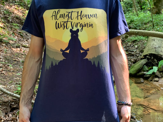 Garment-Dyed T-Shirt | "Almost Heaven Lotus Racoon"-Nicodemus Studios