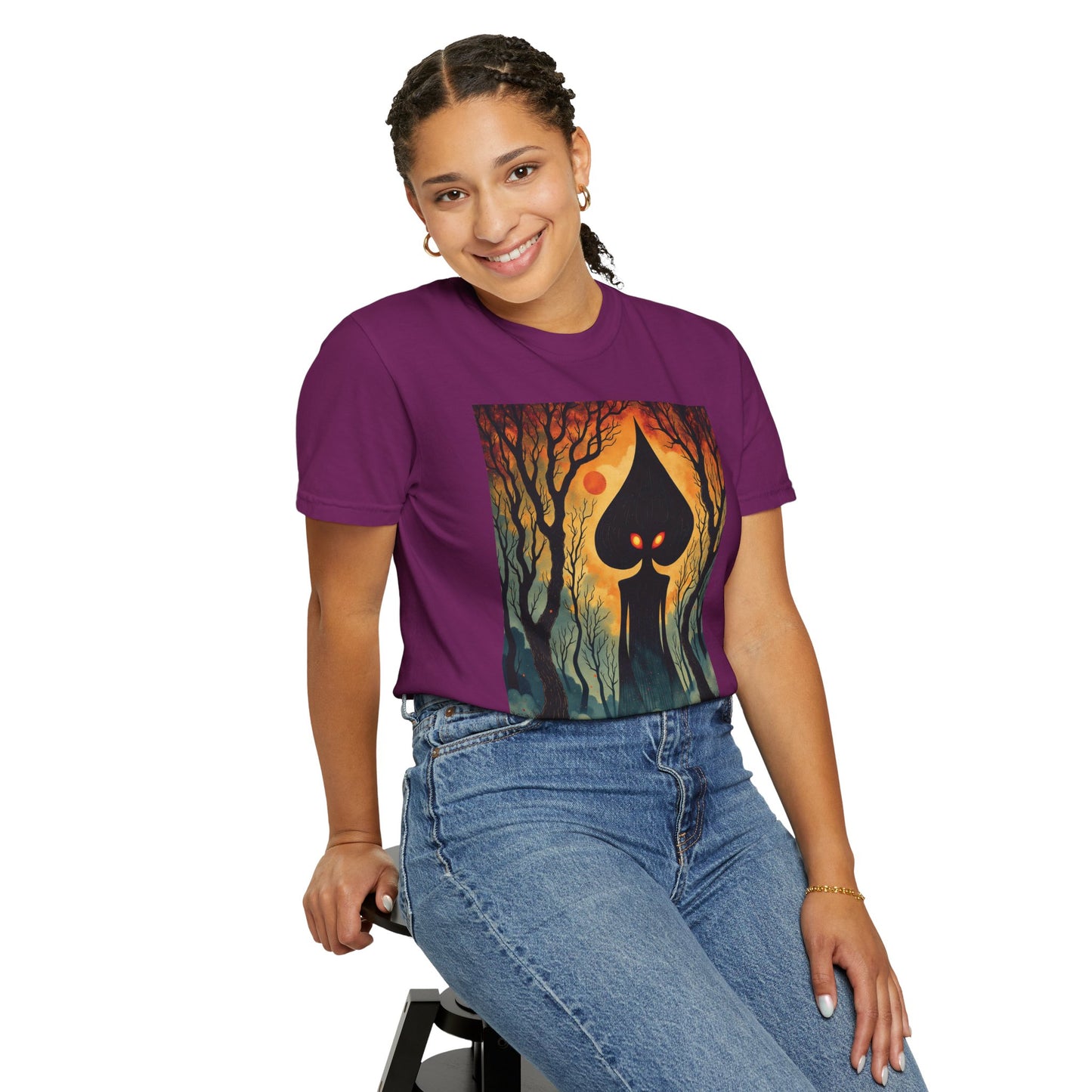 Garment-Dyed T-Shirt | Braxie The Flatwoods Monster-Nicodemus Studios