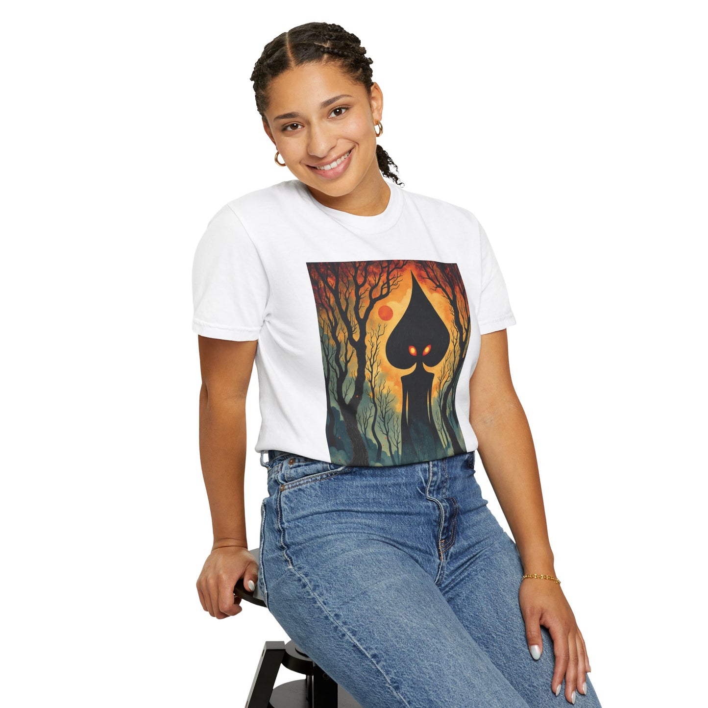 Garment-Dyed T-Shirt | Braxie The Flatwoods Monster-Nicodemus Studios