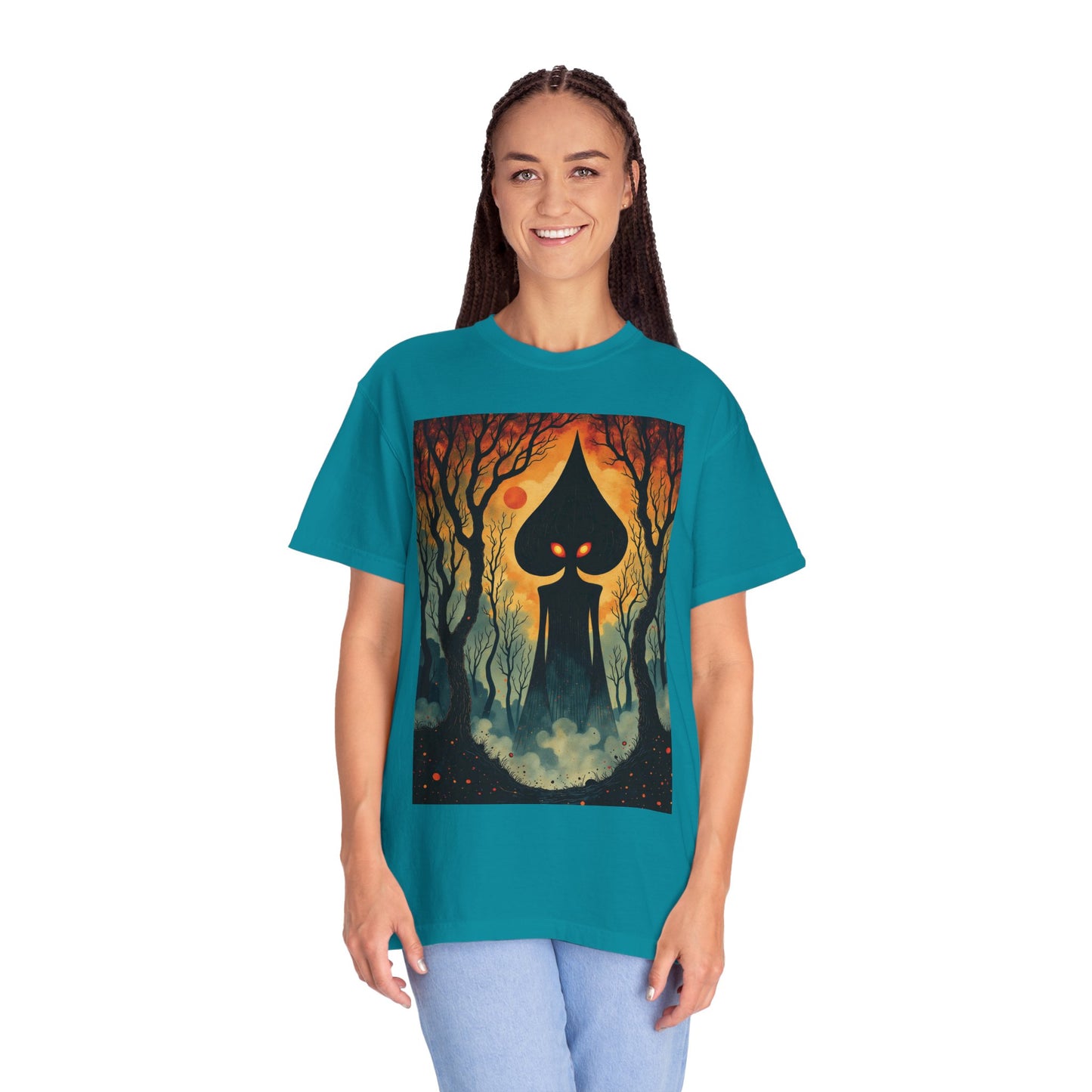 Garment-Dyed T-Shirt | Braxie The Flatwoods Monster-Nicodemus Studios