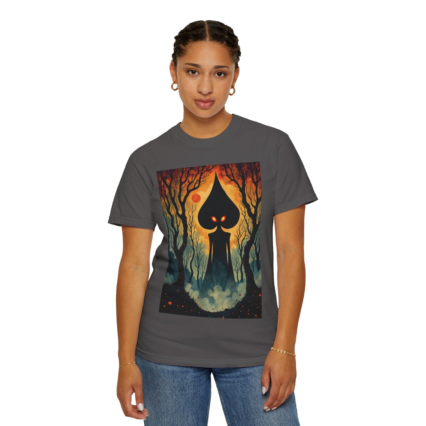Garment-Dyed T-Shirt | Braxie The Flatwoods Monster-Nicodemus Studios