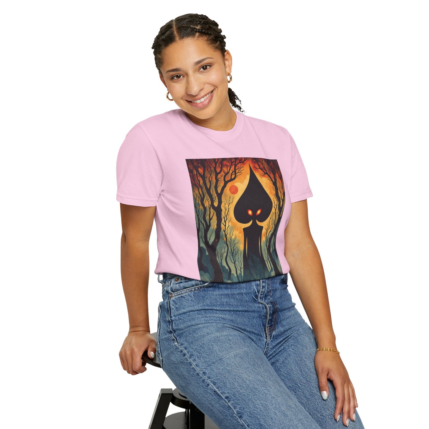 Garment-Dyed T-Shirt | Braxie The Flatwoods Monster-Nicodemus Studios